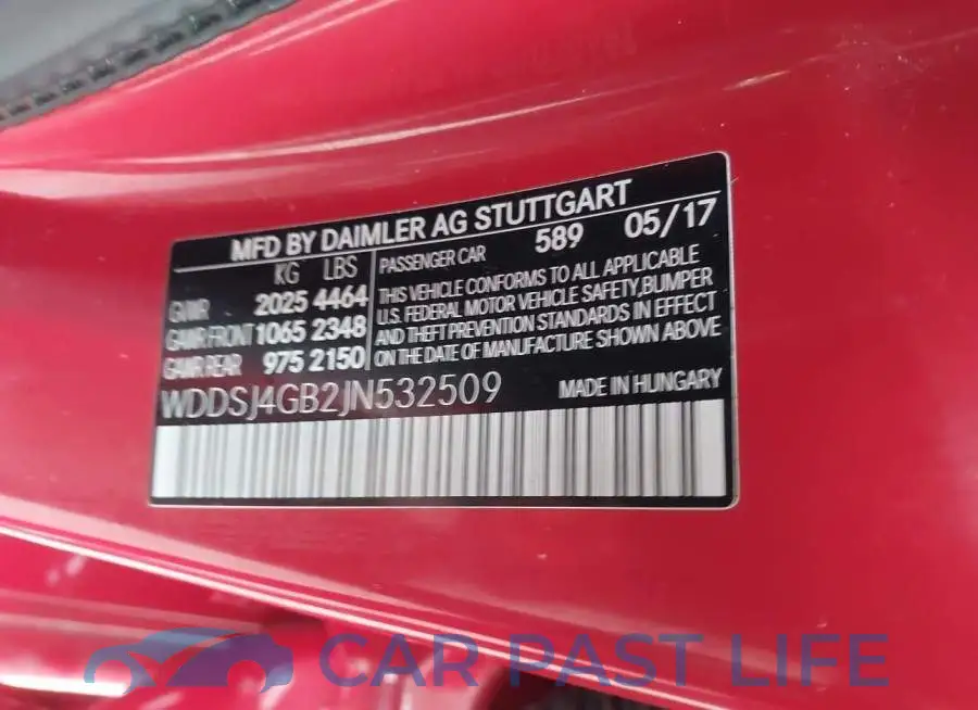 WDDSJ4GB2JN532509# 9