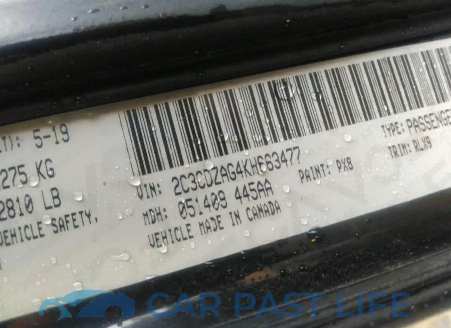 2C3CDZAG4KH663477# 9
