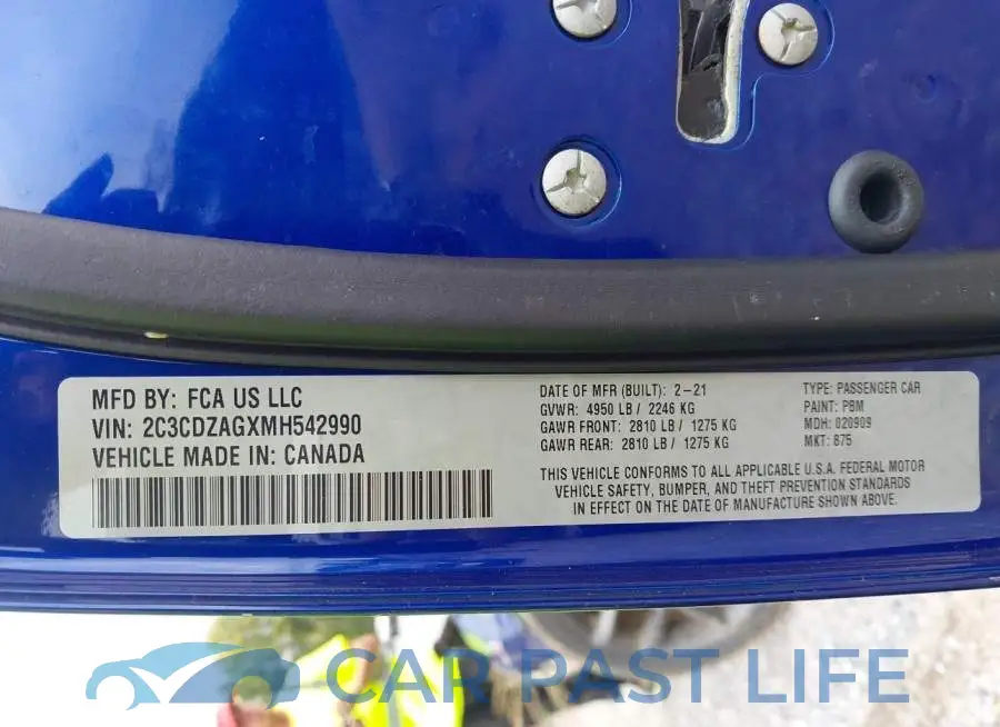 2C3CDZAGXMH542990# 9