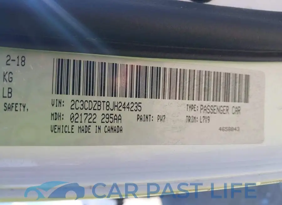 2C3CDZBT8JH244235# 9