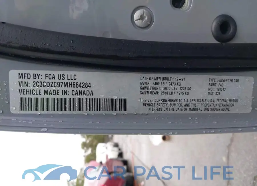 2C3CDZC97MH664284# 9