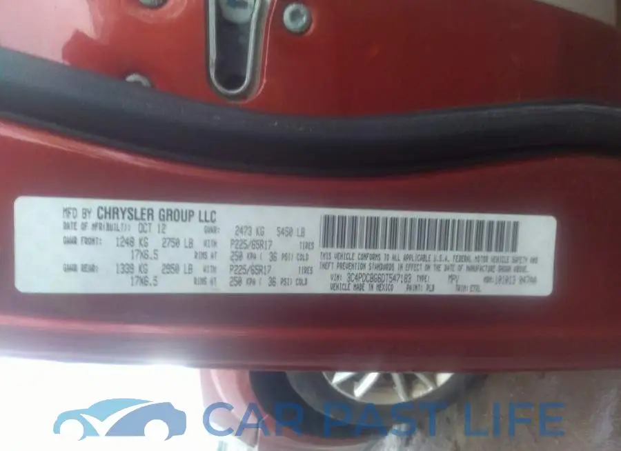 3C4PDCBG6DT547183# 9
