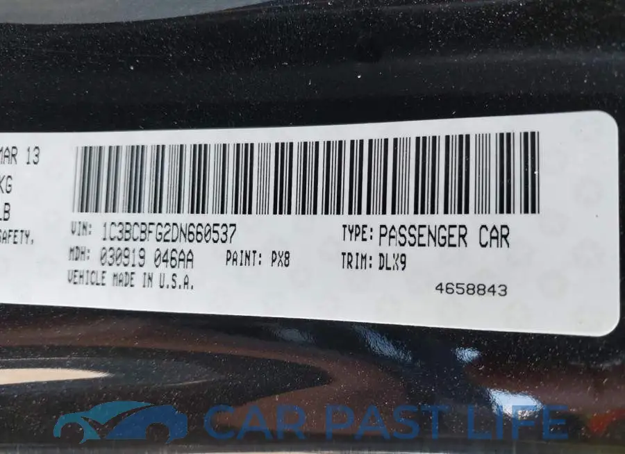 1C3BCBFG2DN660537# 9