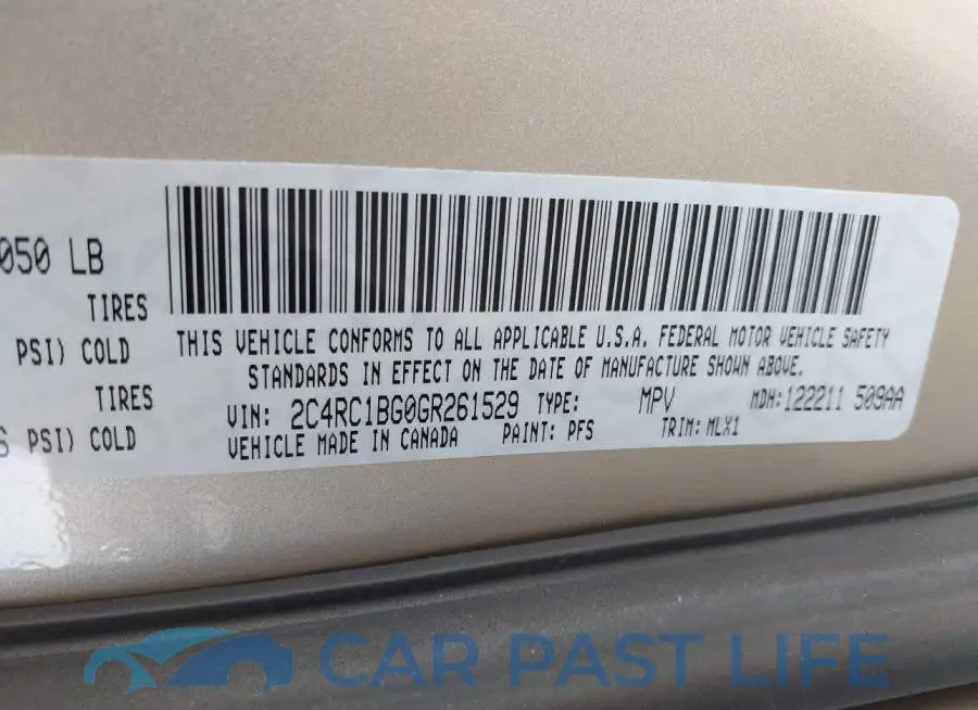 2C4RC1BG0GR261529# 9