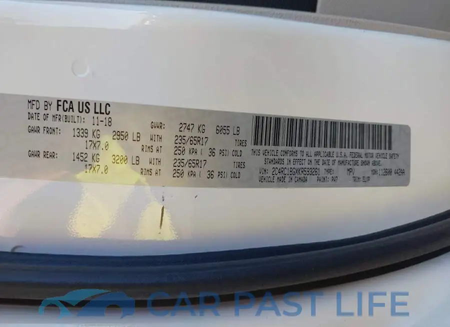 2C4RC1BGXKR593261# 9