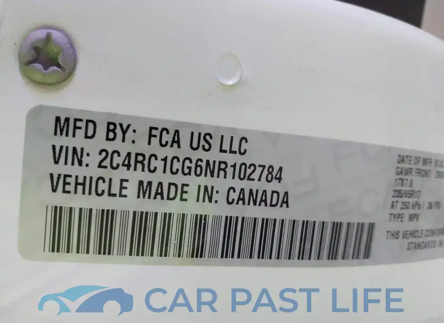 2C4RC1CG6NR102784# 9