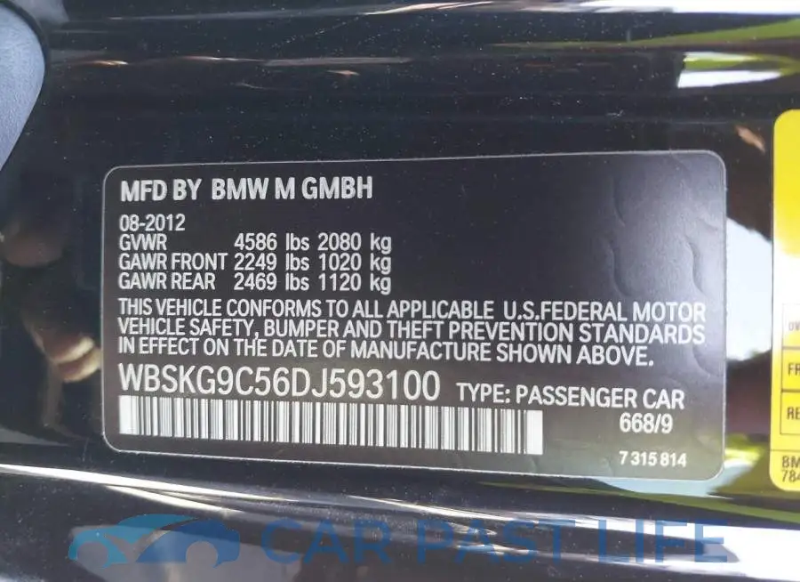 WBSKG9C56DJ593100# 9