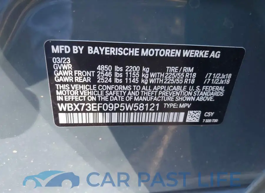 WBX73EF09P5W58121# 9