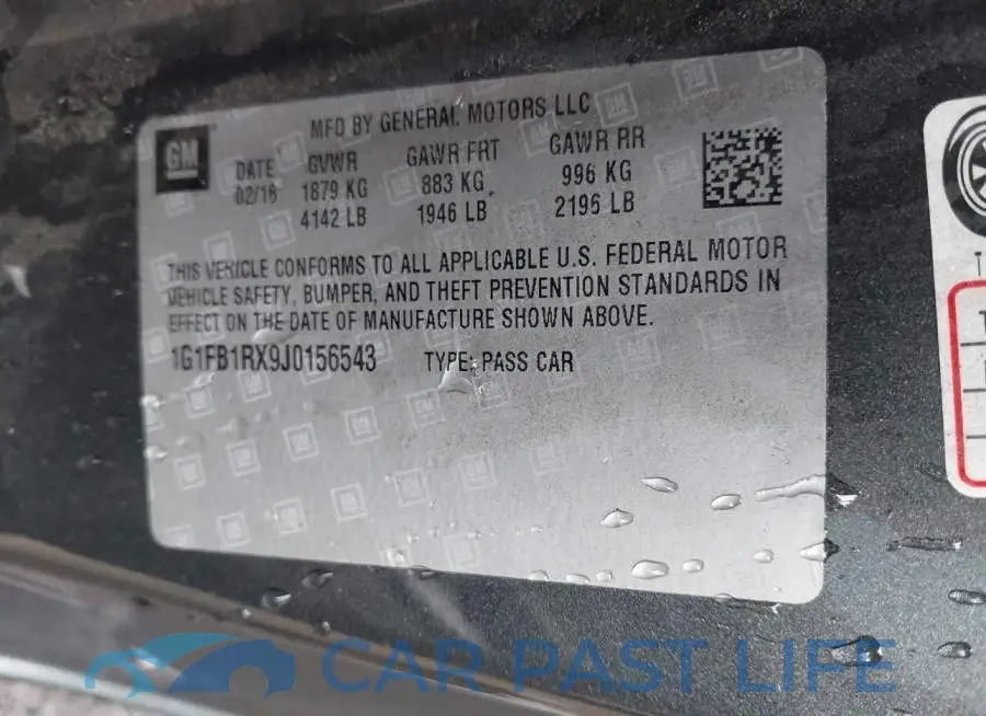 1G1FB1RX9J0156543# 9