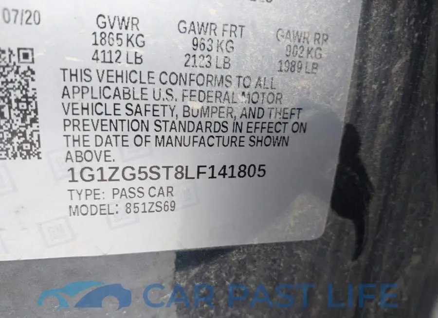 1G1ZG5ST8LF141805# 9