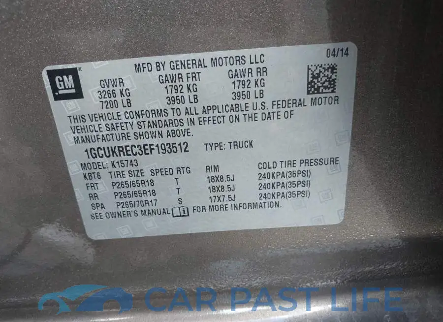 1GCUKREC3EF193512# 9