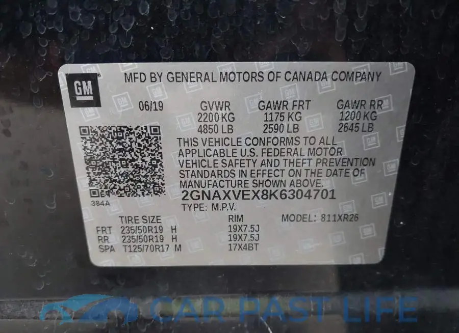 2GNAXVEX8K6304701# 9