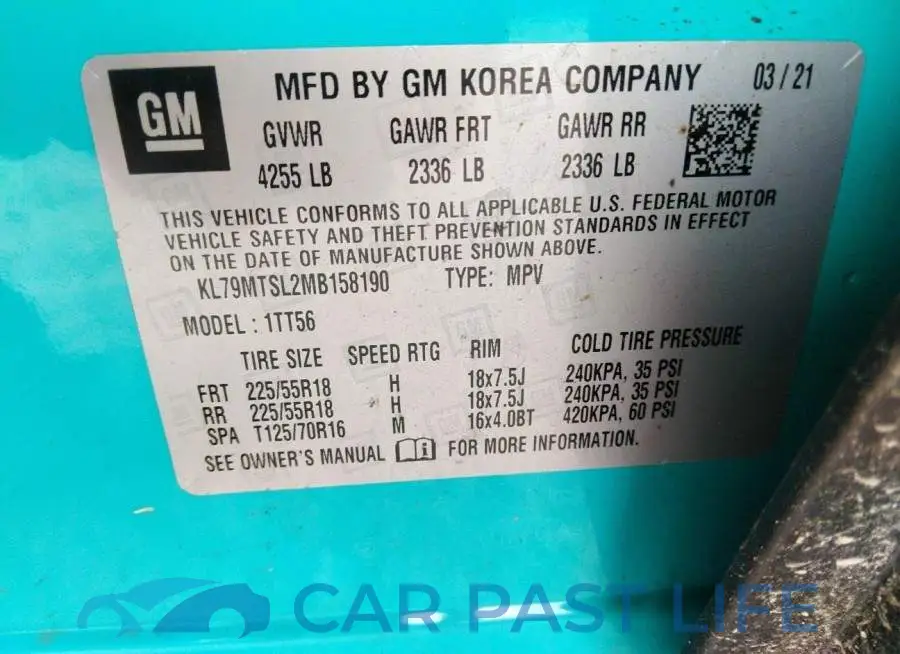 KL79MTSL2MB158190# 9
