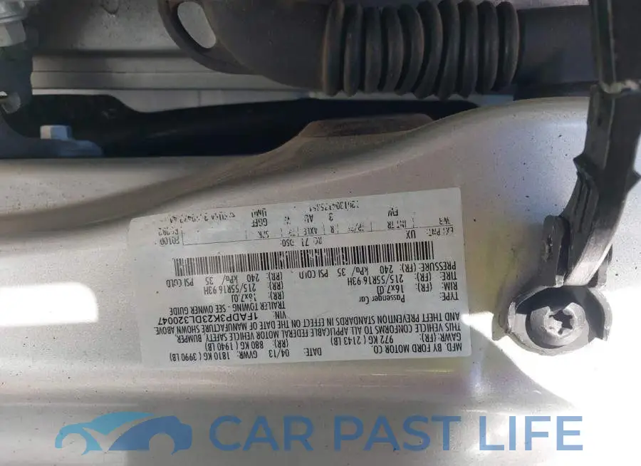 1FADP3K23DL320047# 9