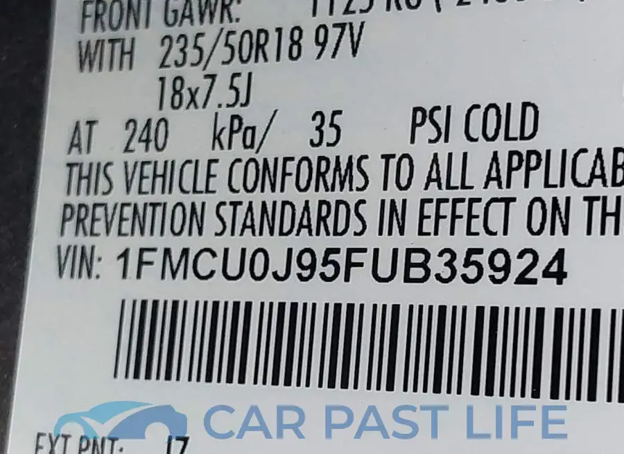 1FMCU0J95FUB35924# 9