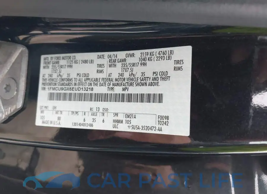1FMCU9GX6EUD13218# 9