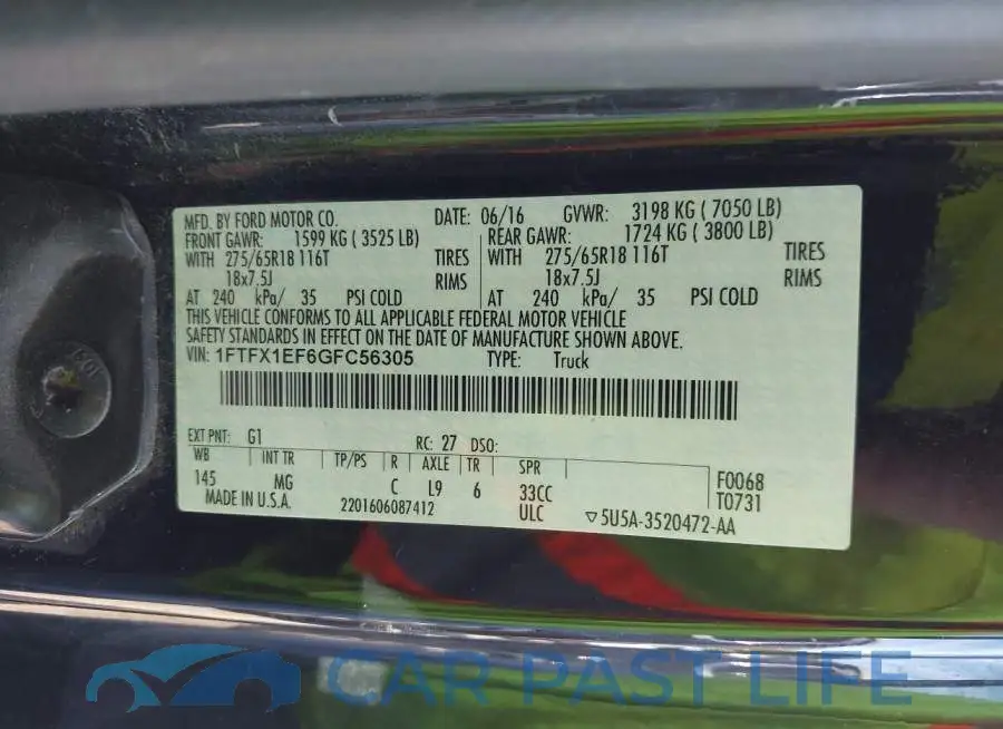 1FTFX1EF6GFC56305# 9