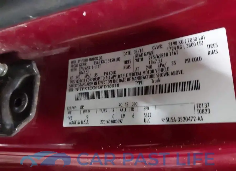 1FTFX1EG6GFD18018# 9