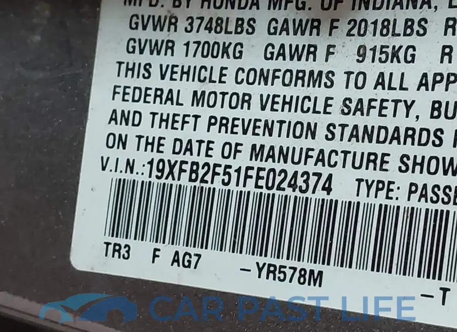 19XFB2F51FE024374# 9