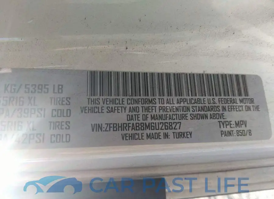 ZFBHRFAB8M6U26827# 9