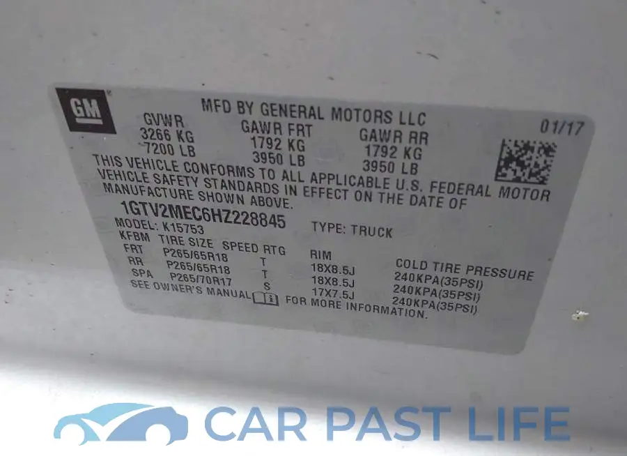 1GTV2MEC6HZ228845# 9
