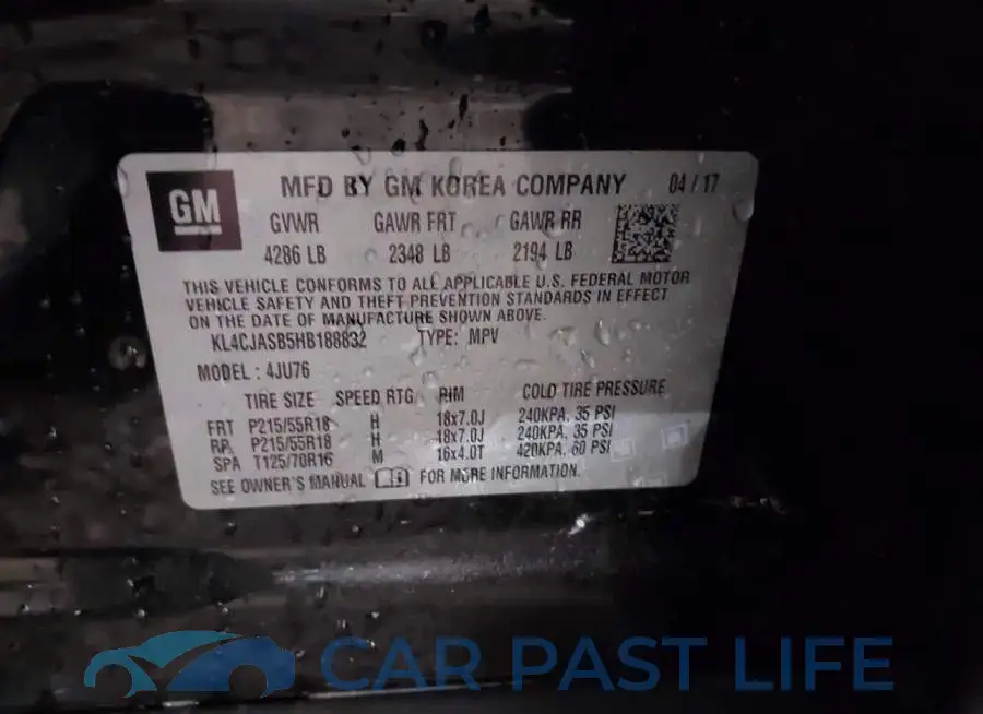 KL4CJASB5HB188832# 9