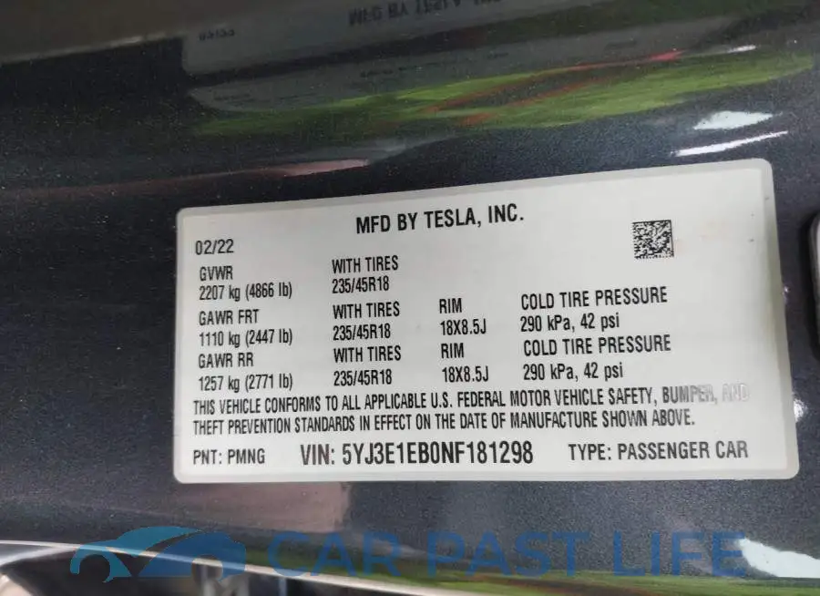 5YJ3E1EB0NF181298# 9