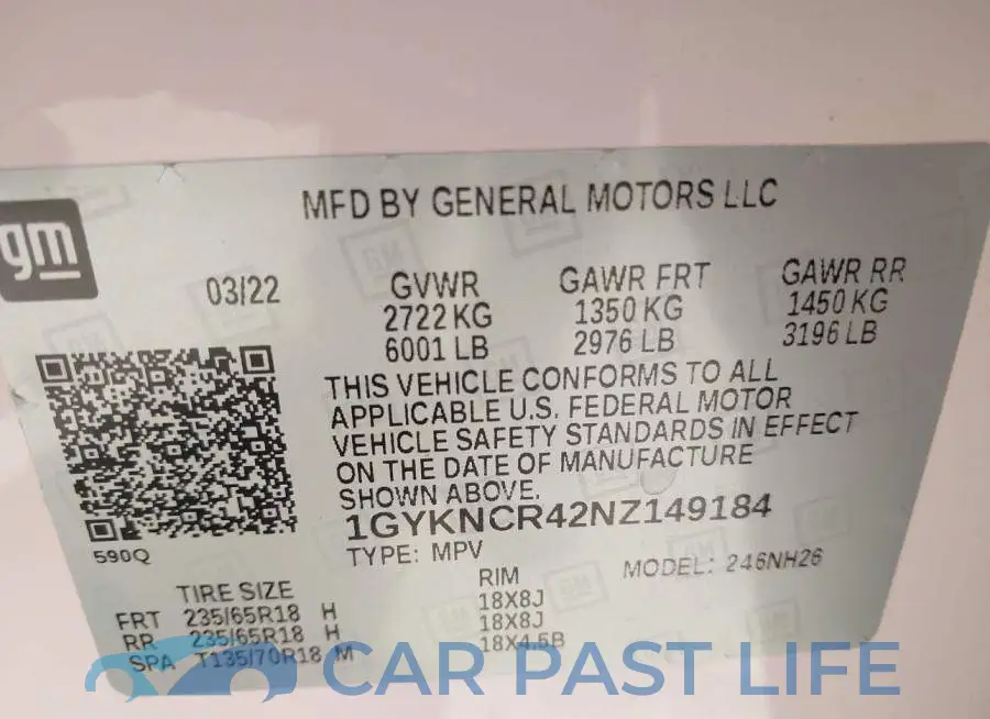 1GYKNCR42NZ149184# 9
