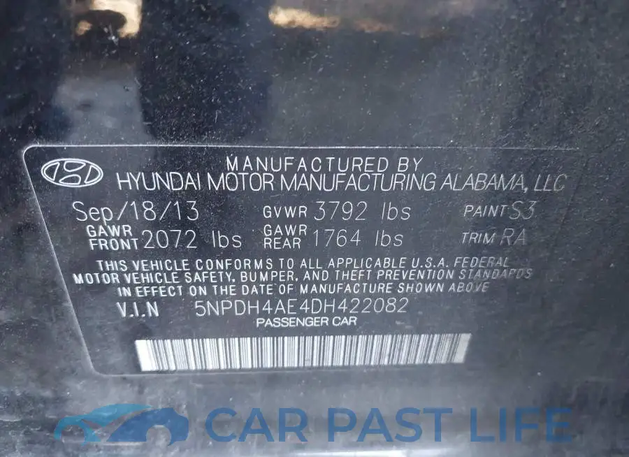 5NPDH4AE4DH422082# 9