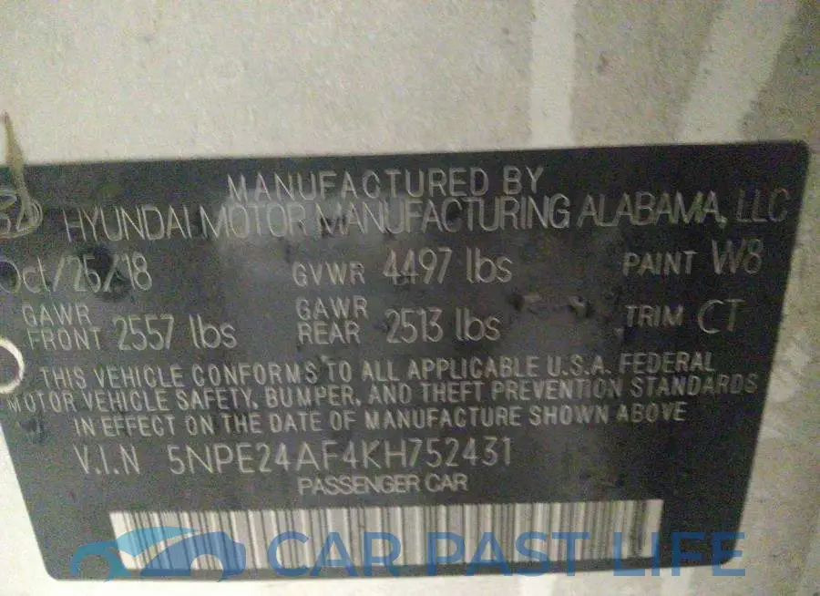 5NPE24AF4KH752431# 9