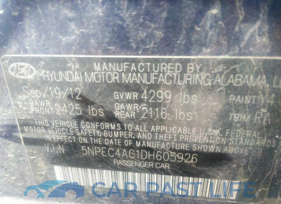 5NPEC4AC1DH605926# 9