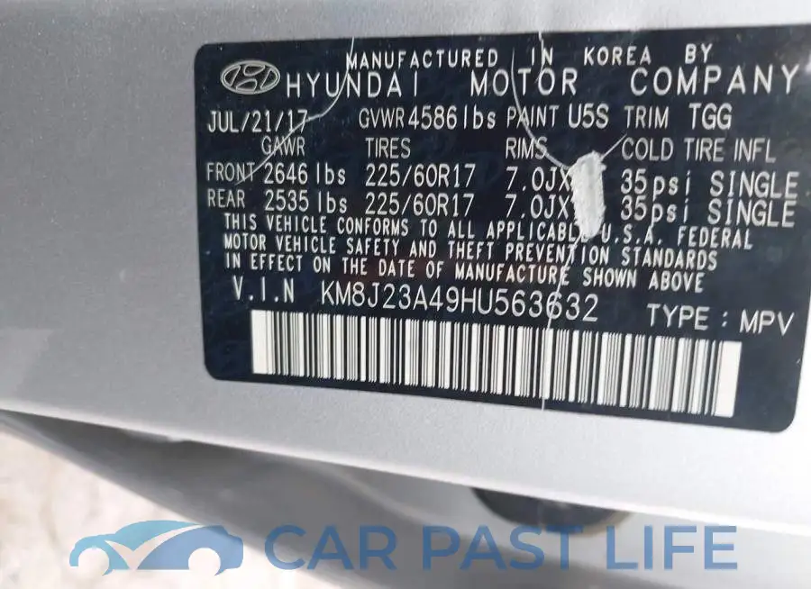 KM8J23A49HU563632# 9