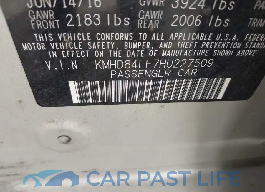 KMHD84LF7HU227509# 9