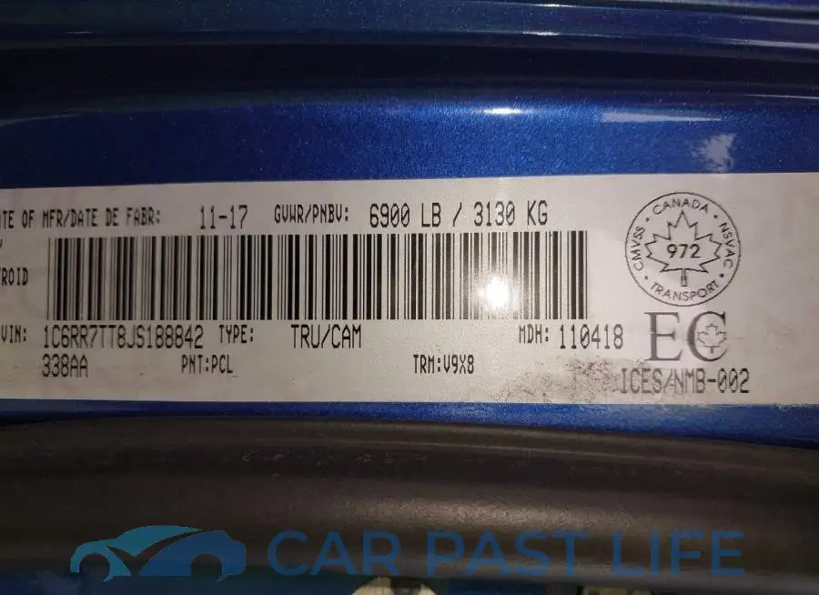 1C6RR7TT8JS188842# 9