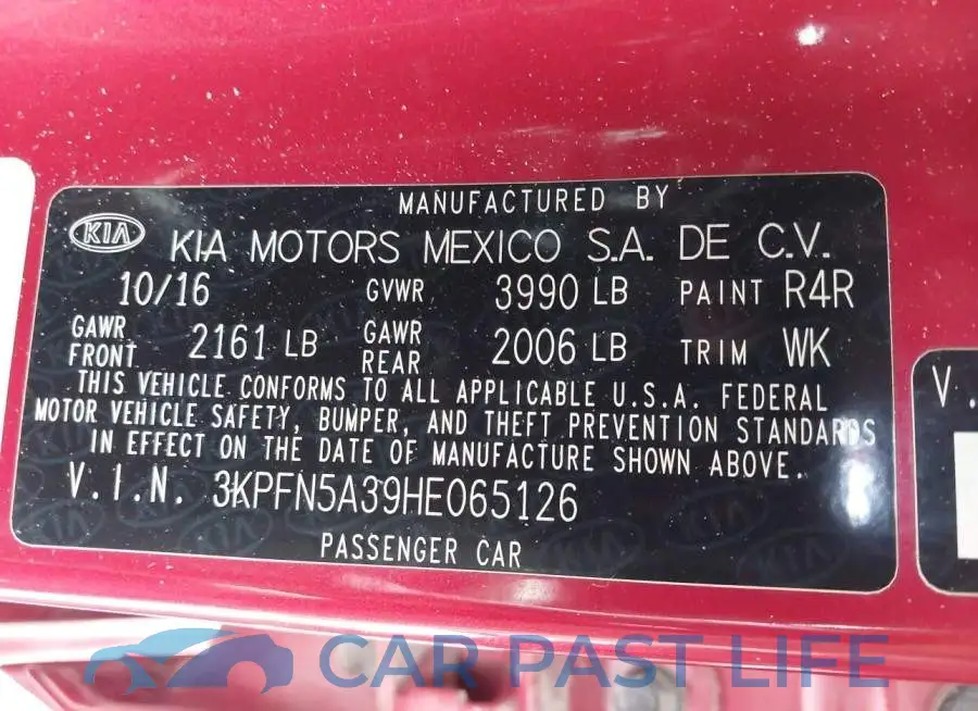 3KPFN5A39HE065126# 9