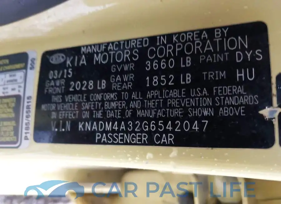 KNADM4A32G6542047# 9