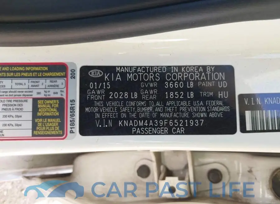 KNADM4A39F6521937# 9
