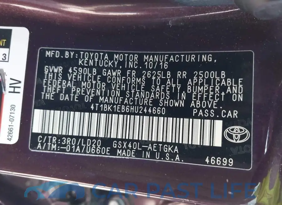 4T1BK1EB6HU244660# 9
