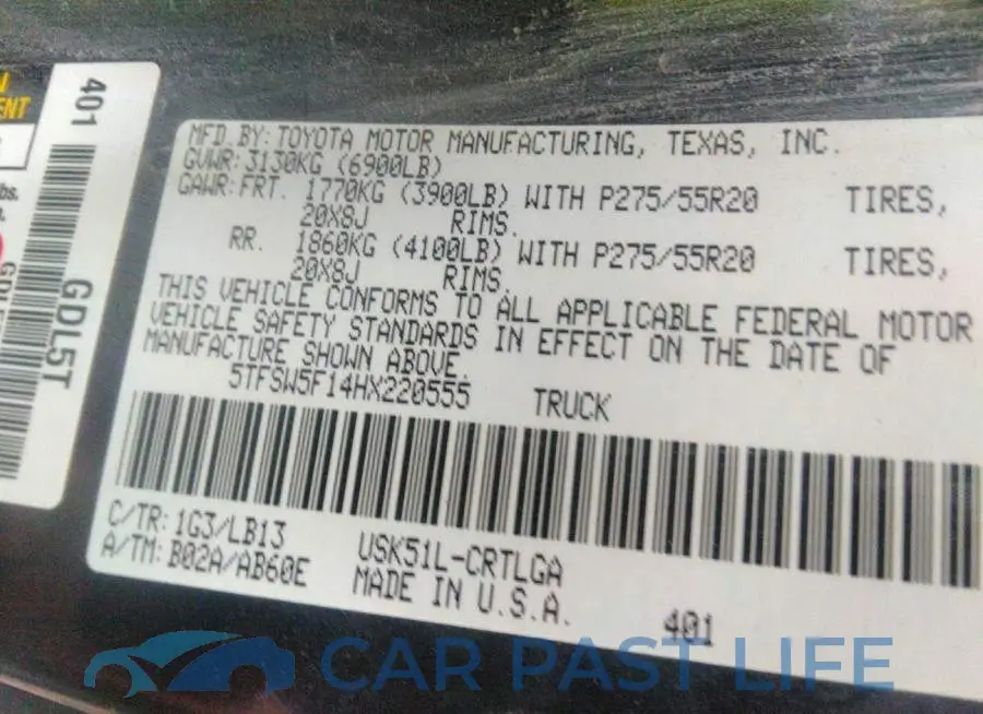 5TFSW5F14HX220555# 9