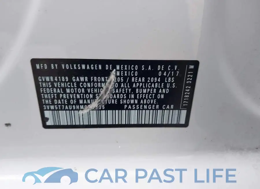 3VW5T7AU9HM059335# 9