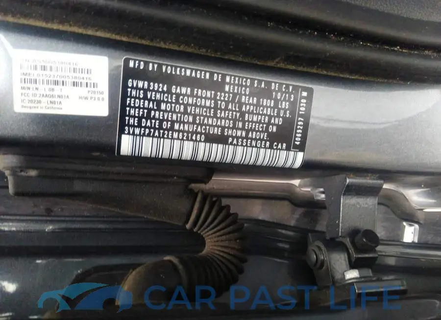 3VWFP7AT2EM621460# 9