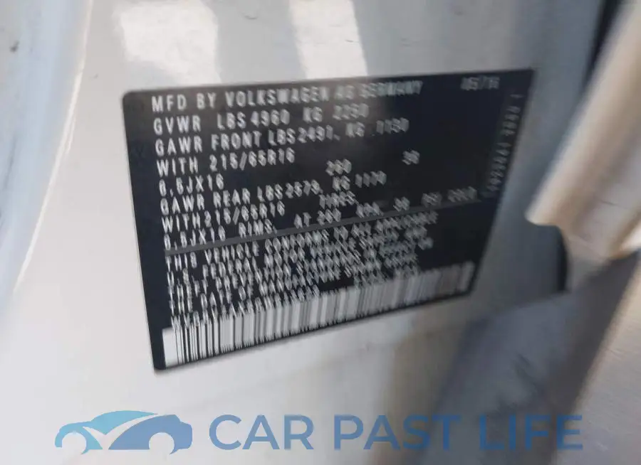 WVGBV7AX8GW613629# 9