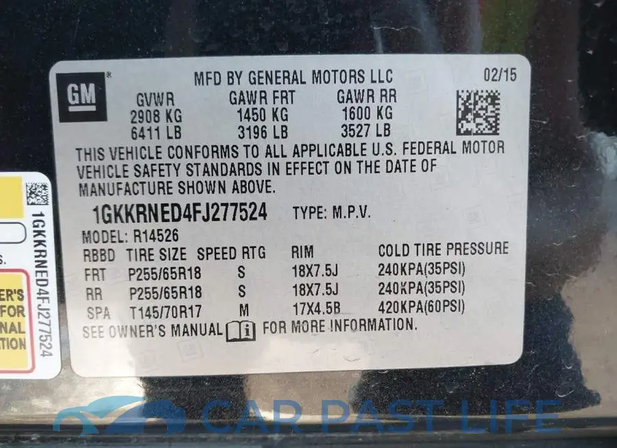 1GKKRNED4FJ277524# 9
