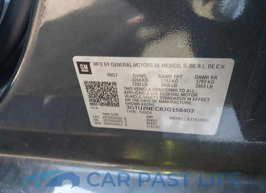 3GTU2NEC8JG158403# 9
