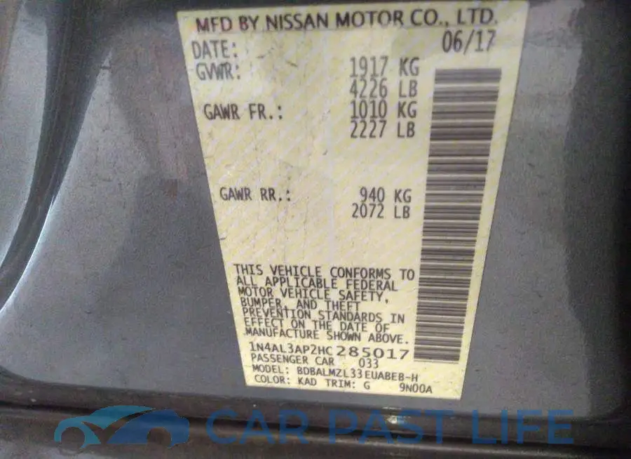 1N4AL3AP2HC285017# 9