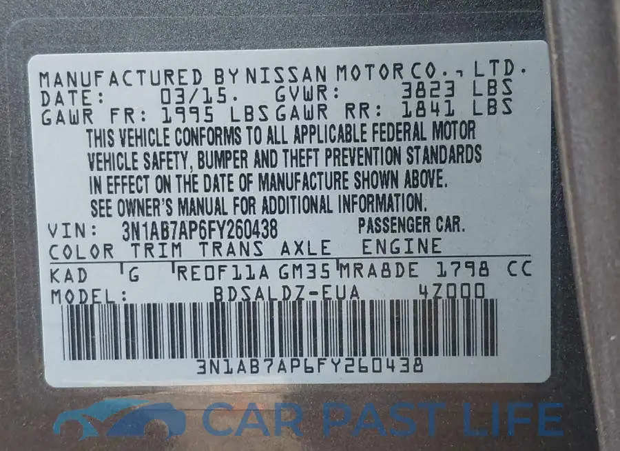 3N1AB7AP6FY260438# 9