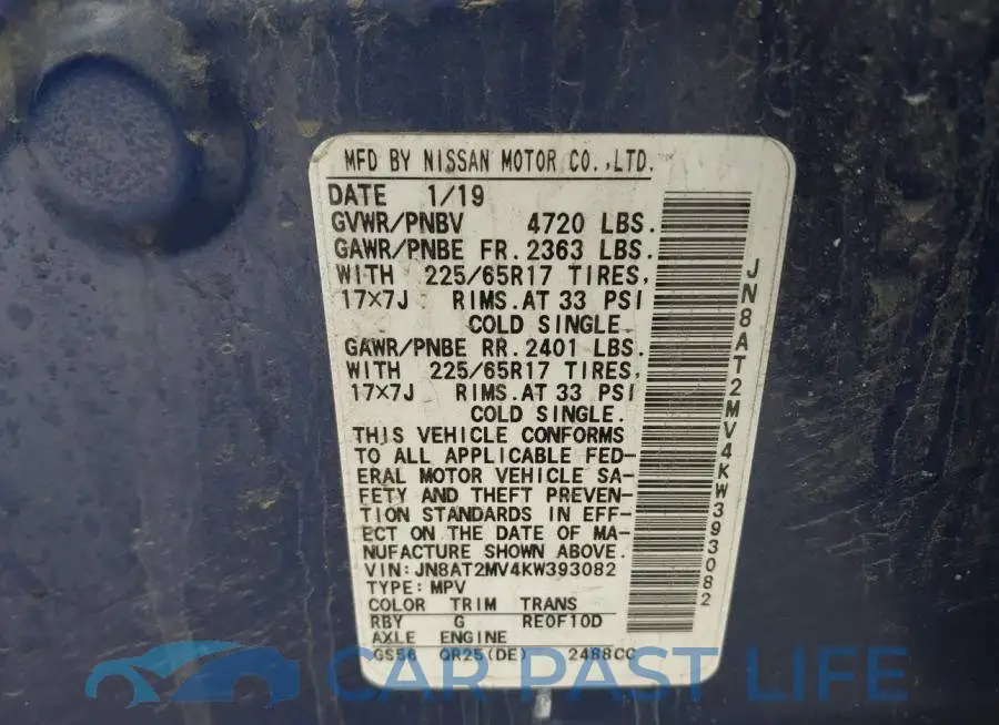 JN8AT2MV4KW393082# 9