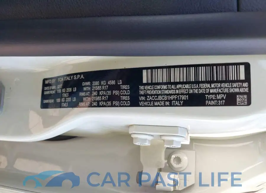 ZACCJBCB1HPF17901# 9