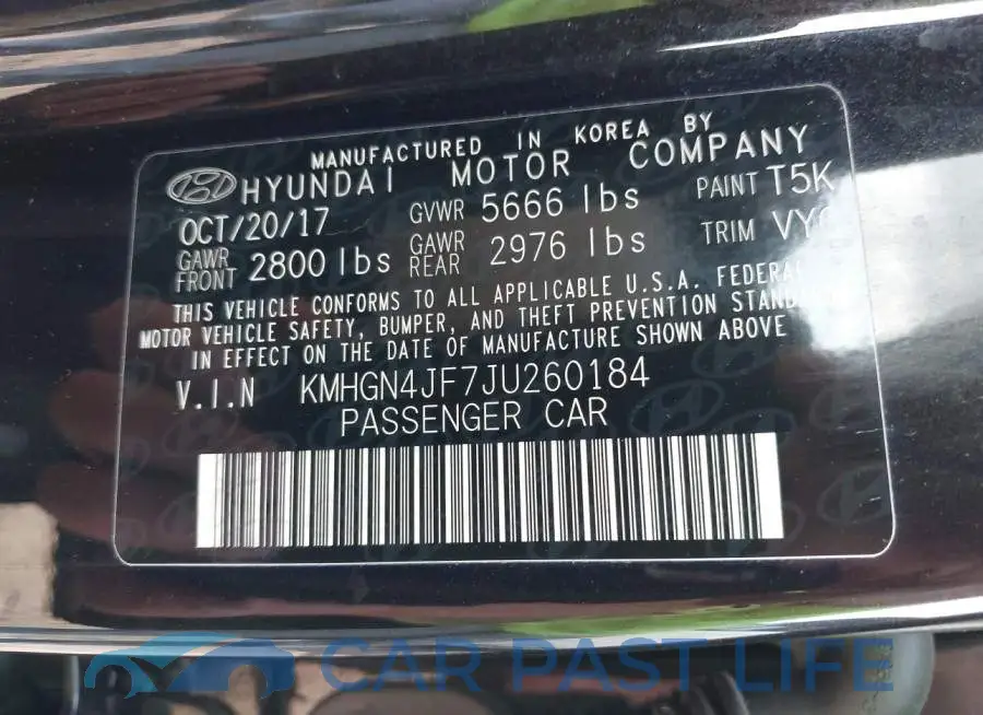KMHGN4JF7JU260184# 9