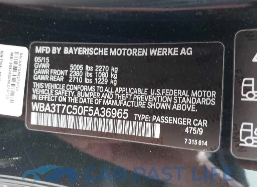 WBA3T7C50F5A36965# 9